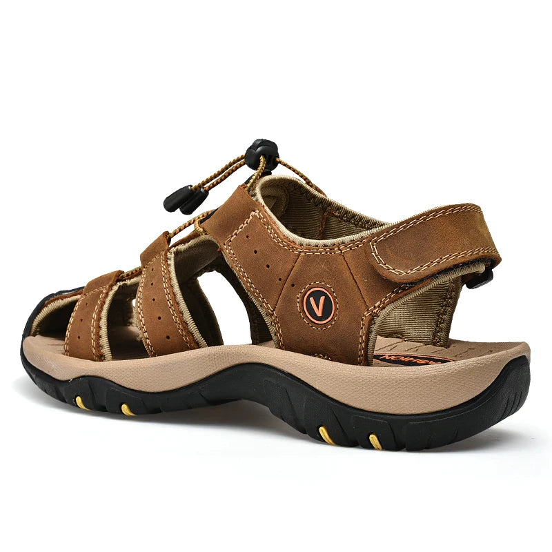 Genuine Leather Casual Sandals for Men