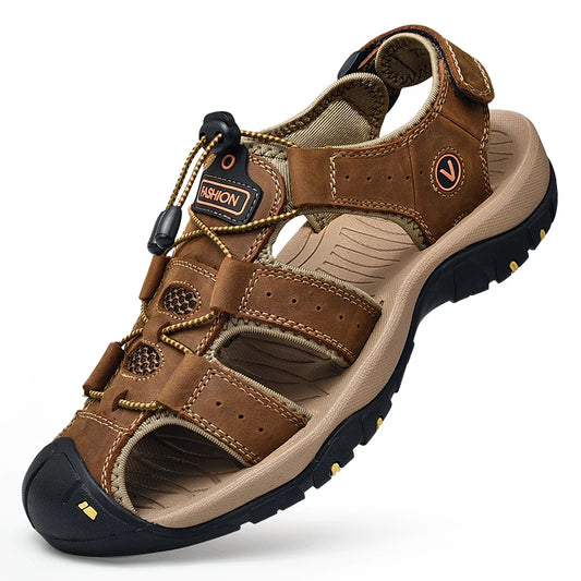 Genuine Leather Casual Sandals for Men